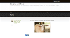 Desktop Screenshot of cedarspringsfarmdairy.com